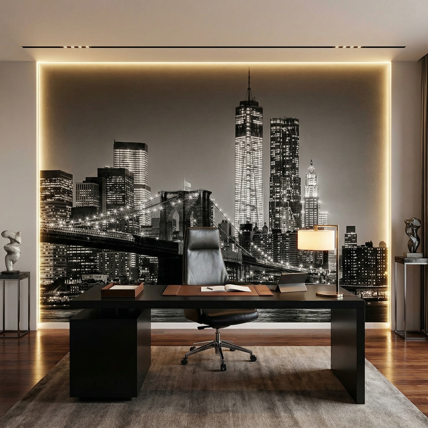 Poster xxl: Manhattan en noir et blanc