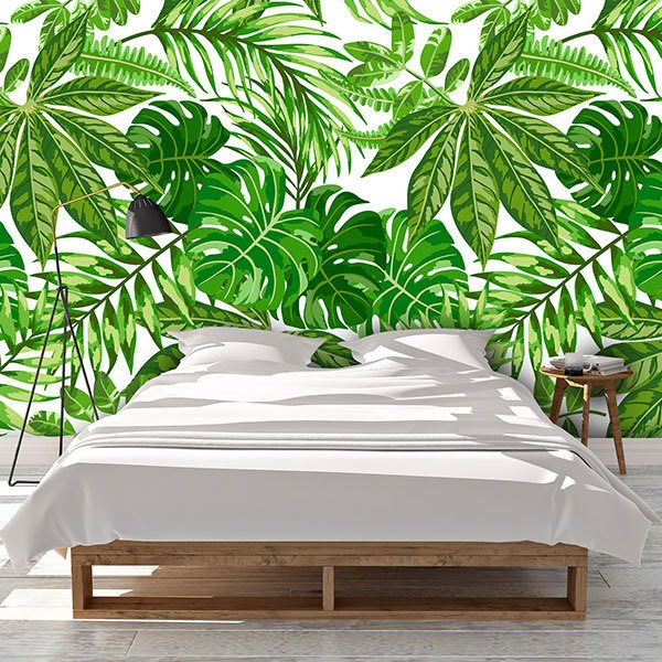 Poster xxl: Estampillage de Feuilles vertes