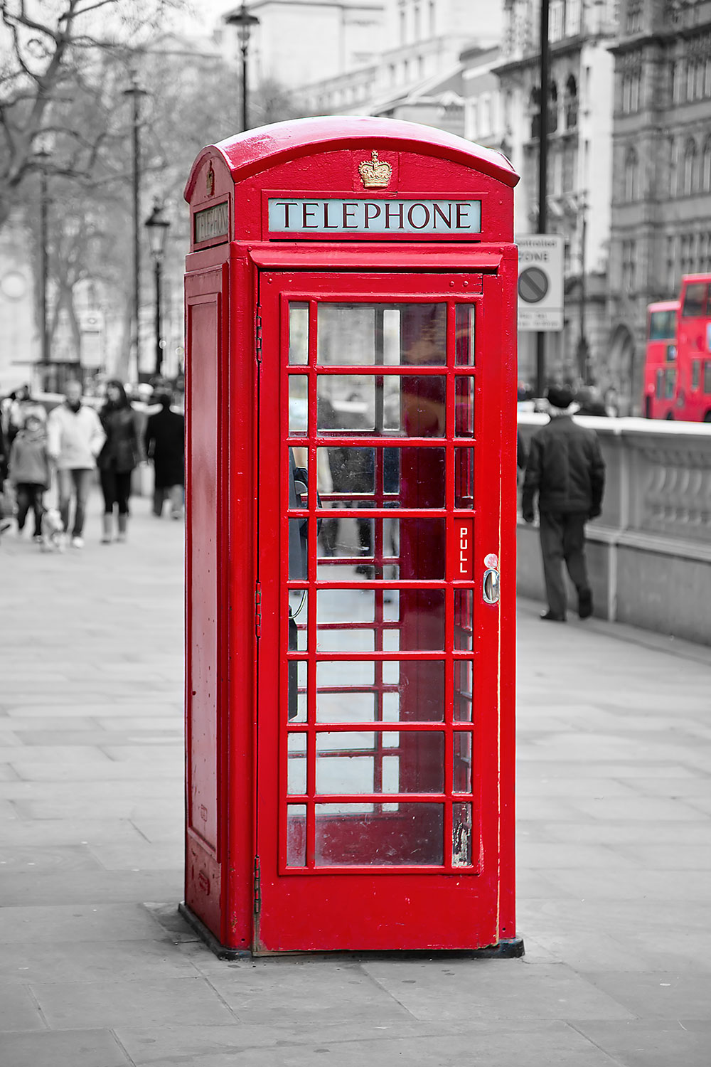 Poster xxl: Cabine t&eacute;l&eacute;phonique dans la rue Oxford
