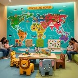 Poster xxl: Carte du monde des enfants 13