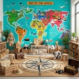 Poster xxl: Carte du monde des enfants 15