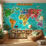 Poster xxl: Carte du monde des enfants 16