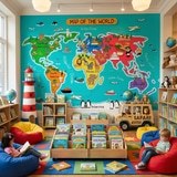 Poster xxl: Carte du monde des enfants 17