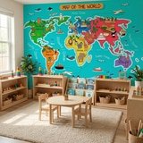 Poster xxl: Carte du monde des enfants 6