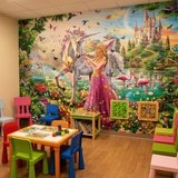 Poster xxl: Princesse et licorne dans un jardin magique 13