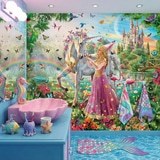 Poster xxl: Princesse et licorne dans un jardin magique 16