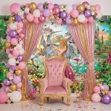 Poster xxl: Princesse et licorne dans un jardin magique 17