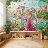 Poster xxl: Princesse et licorne dans un jardin magique 5