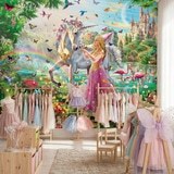 Poster xxl: Princesse et licorne dans un jardin magique 6