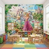 Poster xxl: Princesse et licorne dans un jardin magique 7