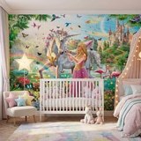 Poster xxl: Princesse et licorne dans un jardin magique 8