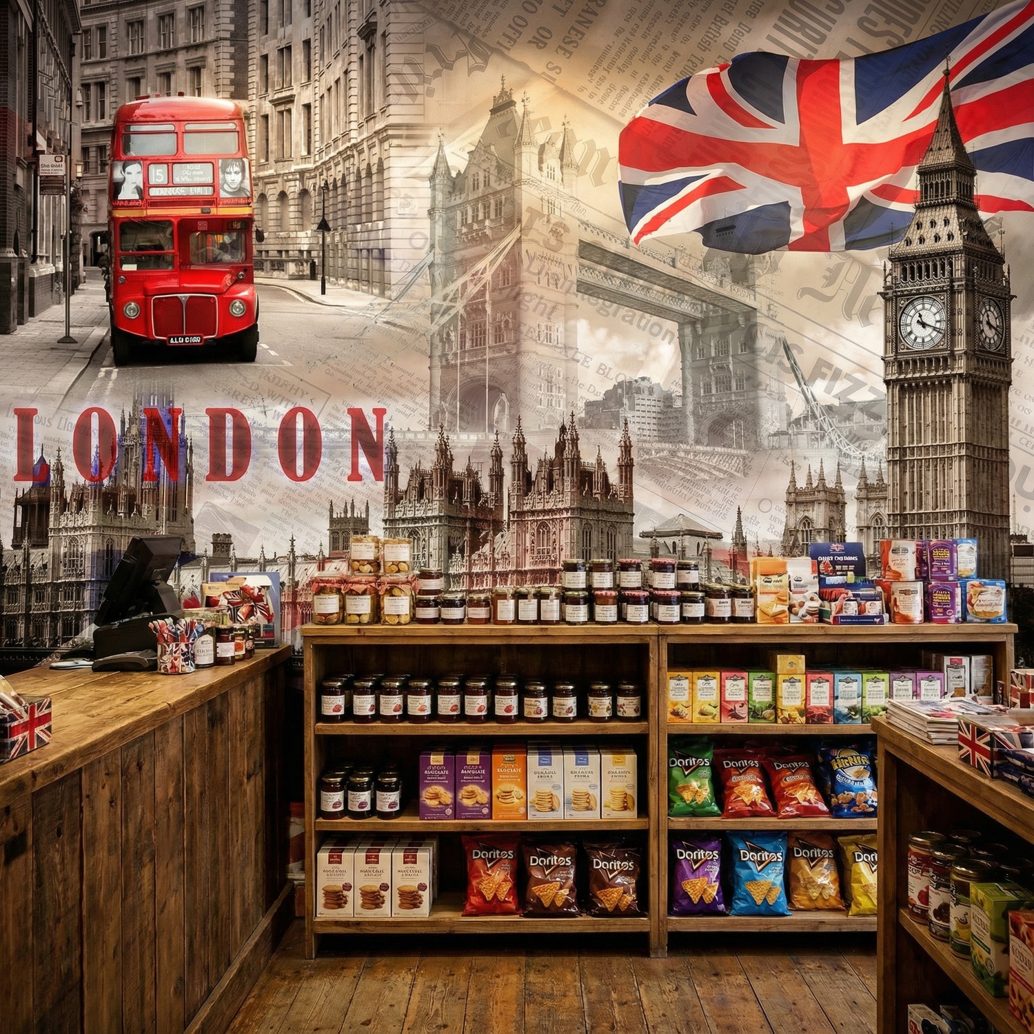 Poster xxl: Collage Westminster Palace