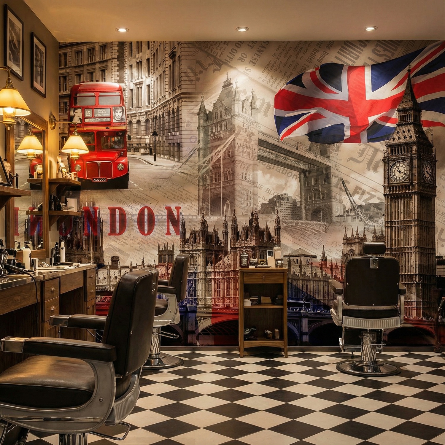 Poster xxl: Collage Westminster Palace