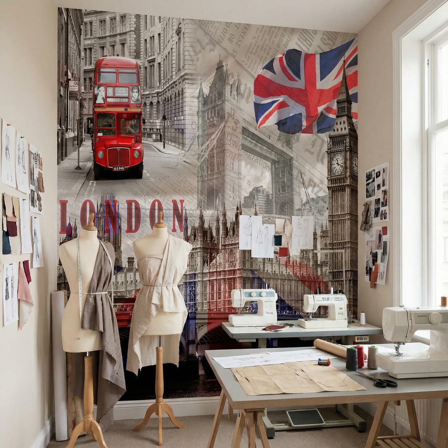 Poster xxl: Collage Westminster Palace
