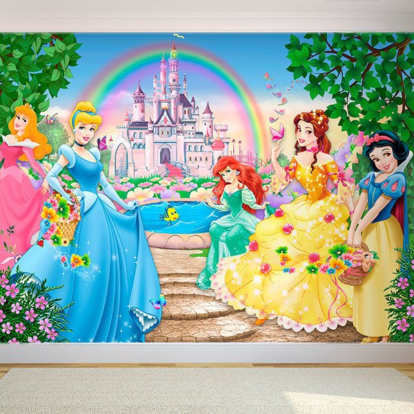 Poster xxl: Princesses et château Disney