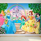 Poster xxl: Princesses et château Disney 2