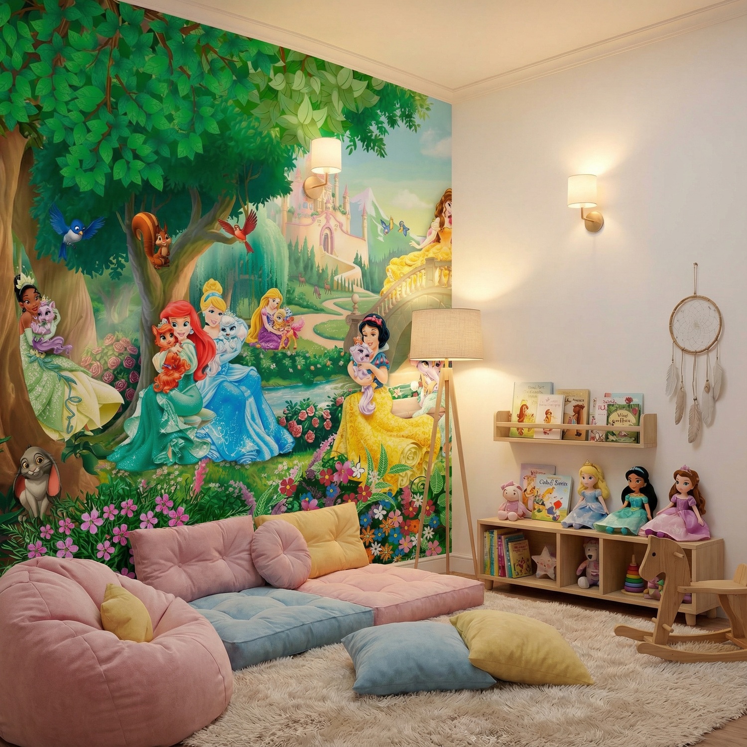 Poster xxl: Princesses Disney avec animaux