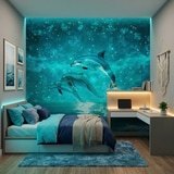Poster xxl: Dauphins et constellations 3