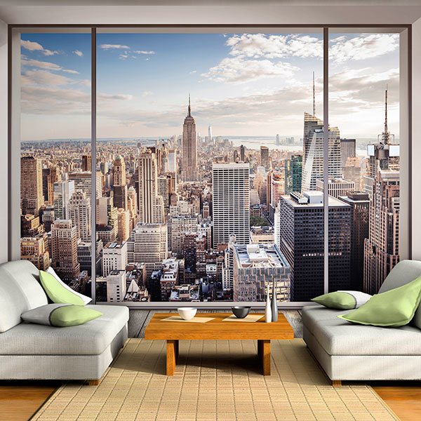 Poster xxl: Vue de New York depuis une pièce 0