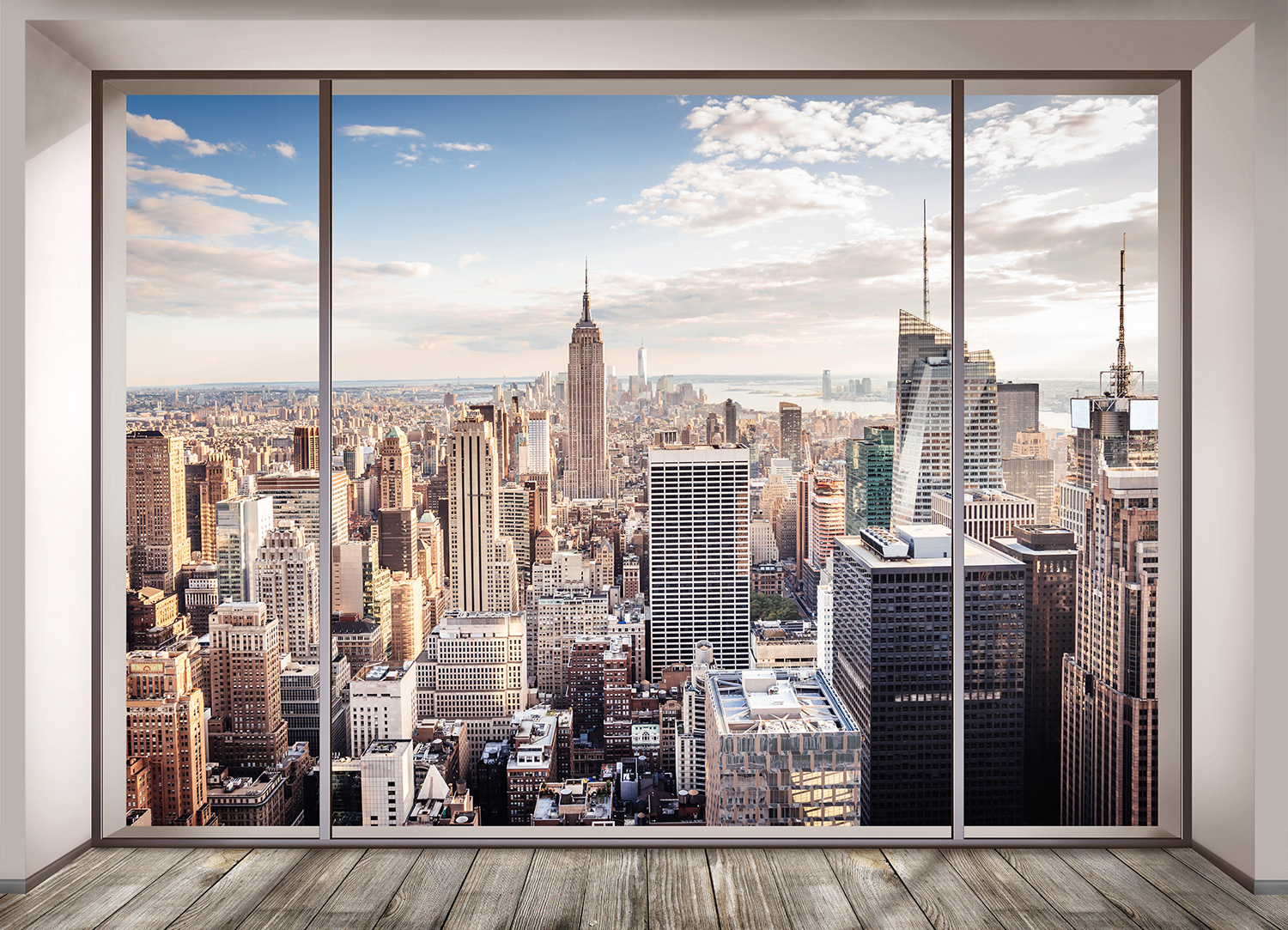 Poster xxl: Vue de New York depuis une pi&egrave;ce