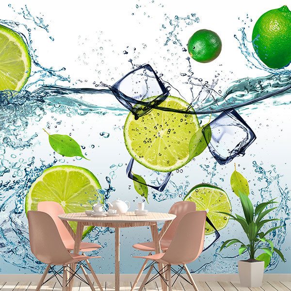 Poster xxl: Citron vert dans l'eau