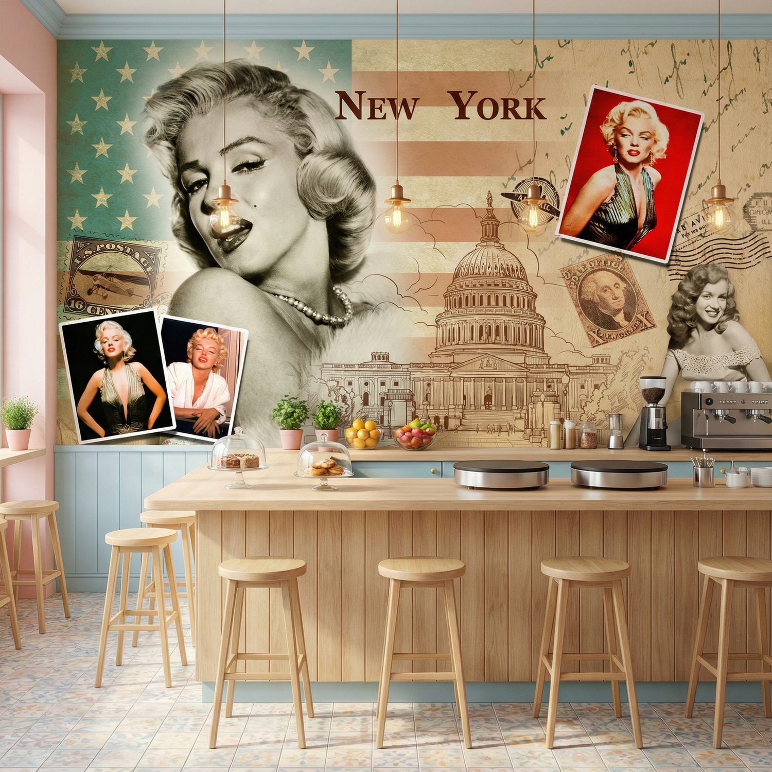 Poster xxl: Collage Marilyn Monroe