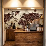 Poster xxl: Carte du monde du caf&eacute; 18