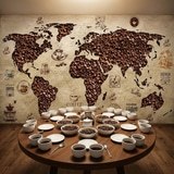 Poster xxl: Carte du monde du caf&eacute; 19
