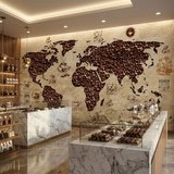 Poster xxl: Carte du monde du caf&eacute; 7