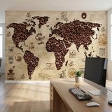 Poster xxl: Carte du monde du caf&eacute; 8