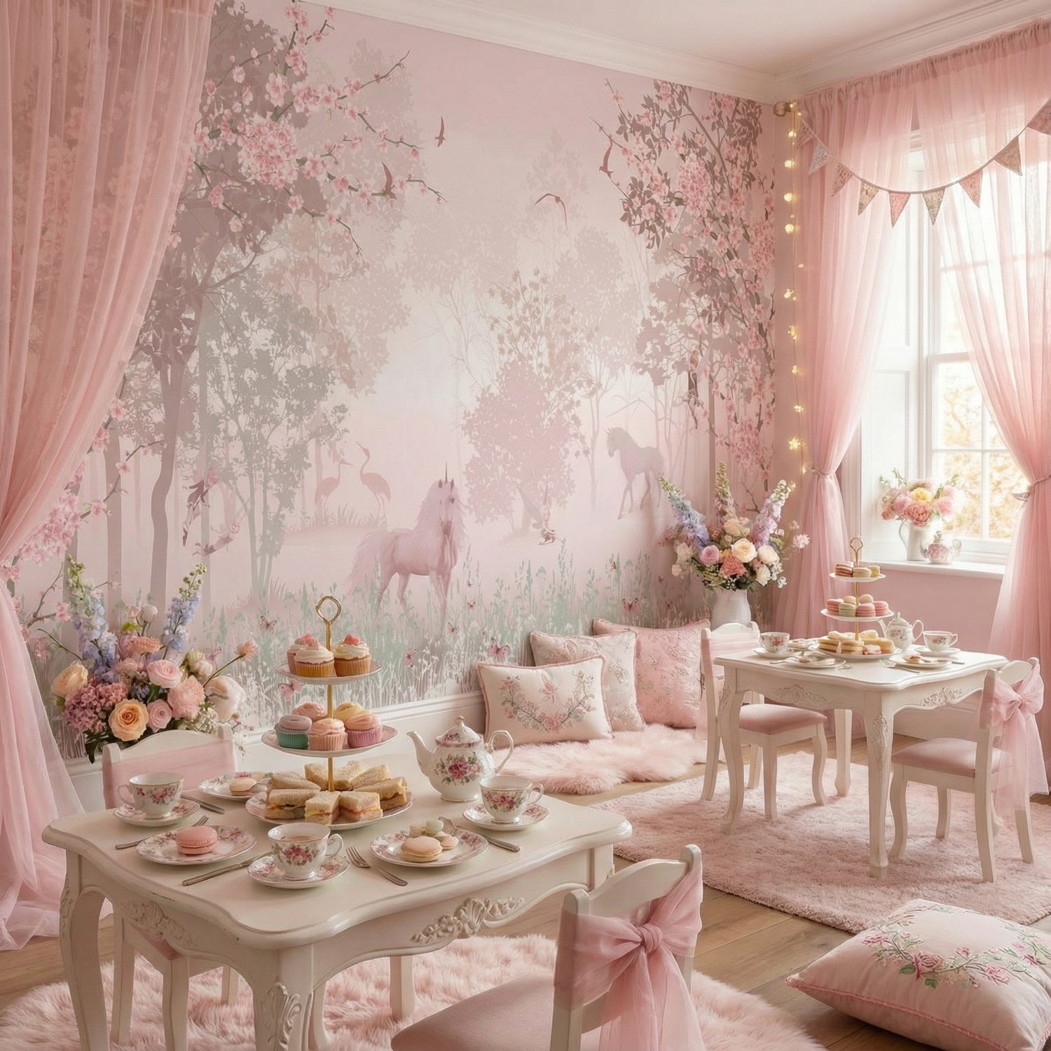 Poster xxl: Licorne dans la for&ecirc;t 