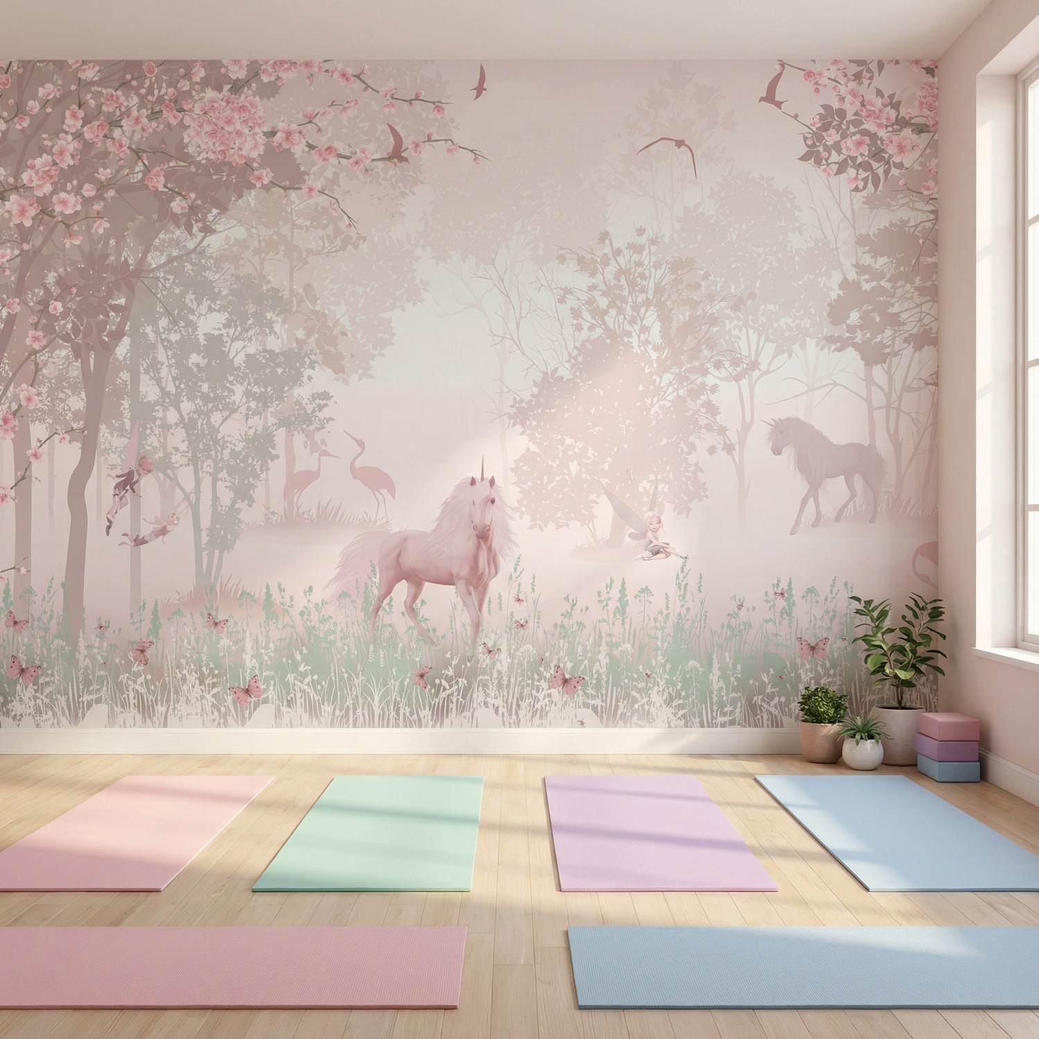 Poster xxl: Licorne dans la for&ecirc;t 