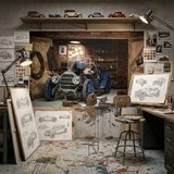 Poster xxl: Une vieille voiture dans le garage 11