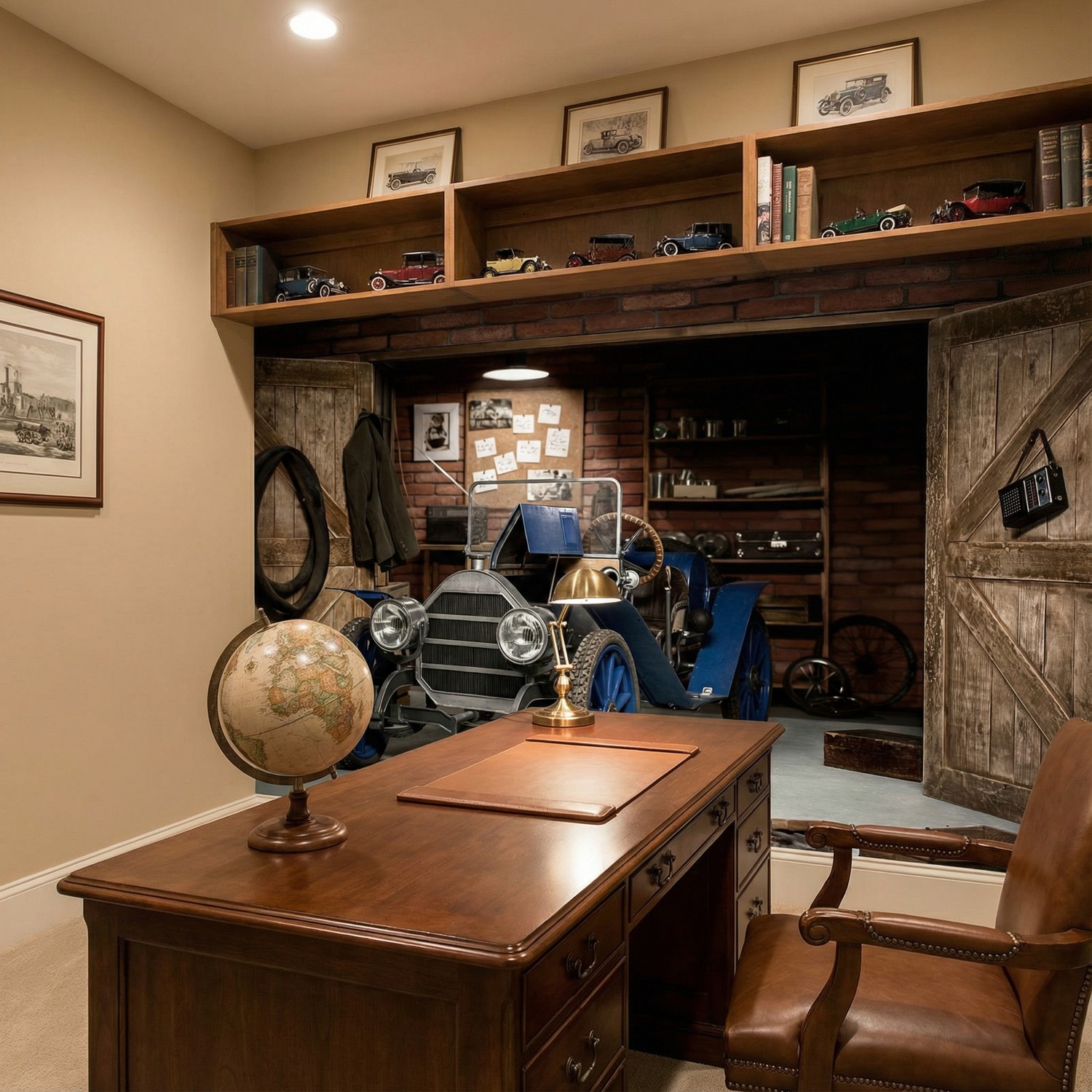 Poster xxl: Une vieille voiture dans le garage