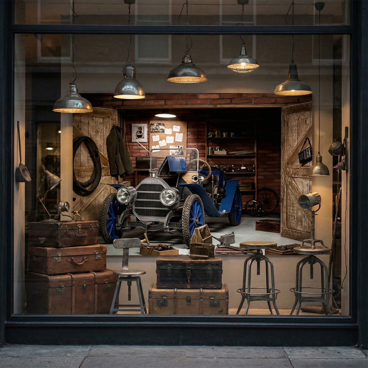 Poster xxl: Une vieille voiture dans le garage