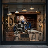 Poster xxl: Une vieille voiture dans le garage 10