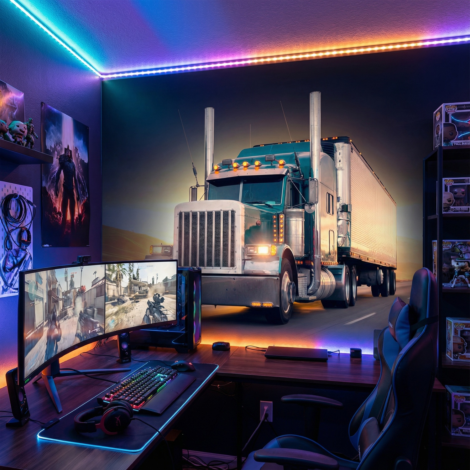 Poster xxl: Un camion sur la route