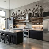 Poster xxl: Des travailleurs &agrave; la poutre 8