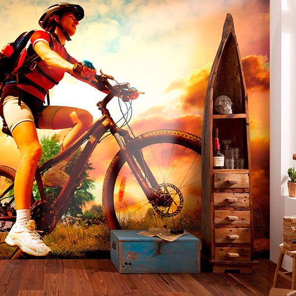 Poster xxl: Cycliste Coureur de Vélo de Montagne