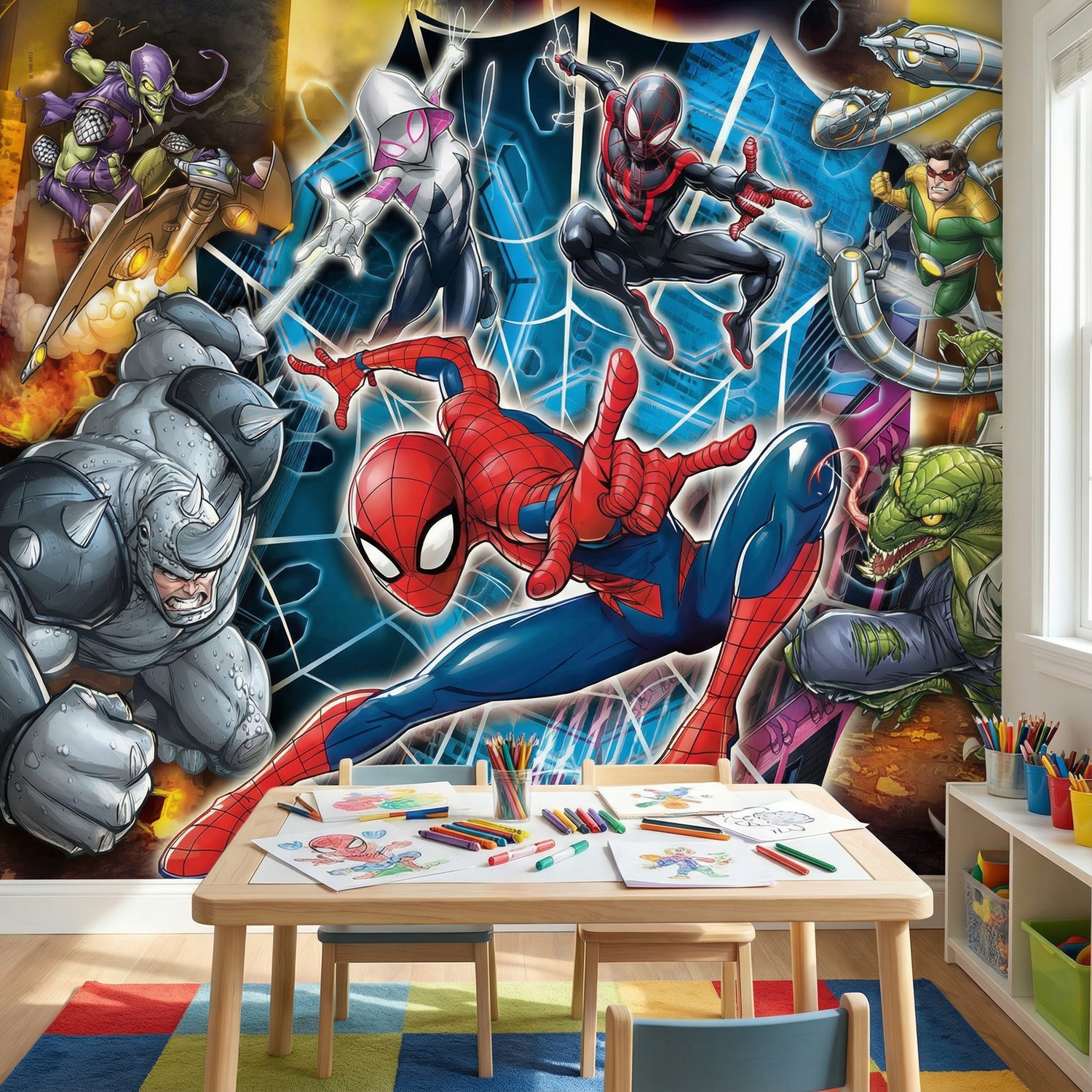 Poster xxl: Spider-Man avec des ennemis