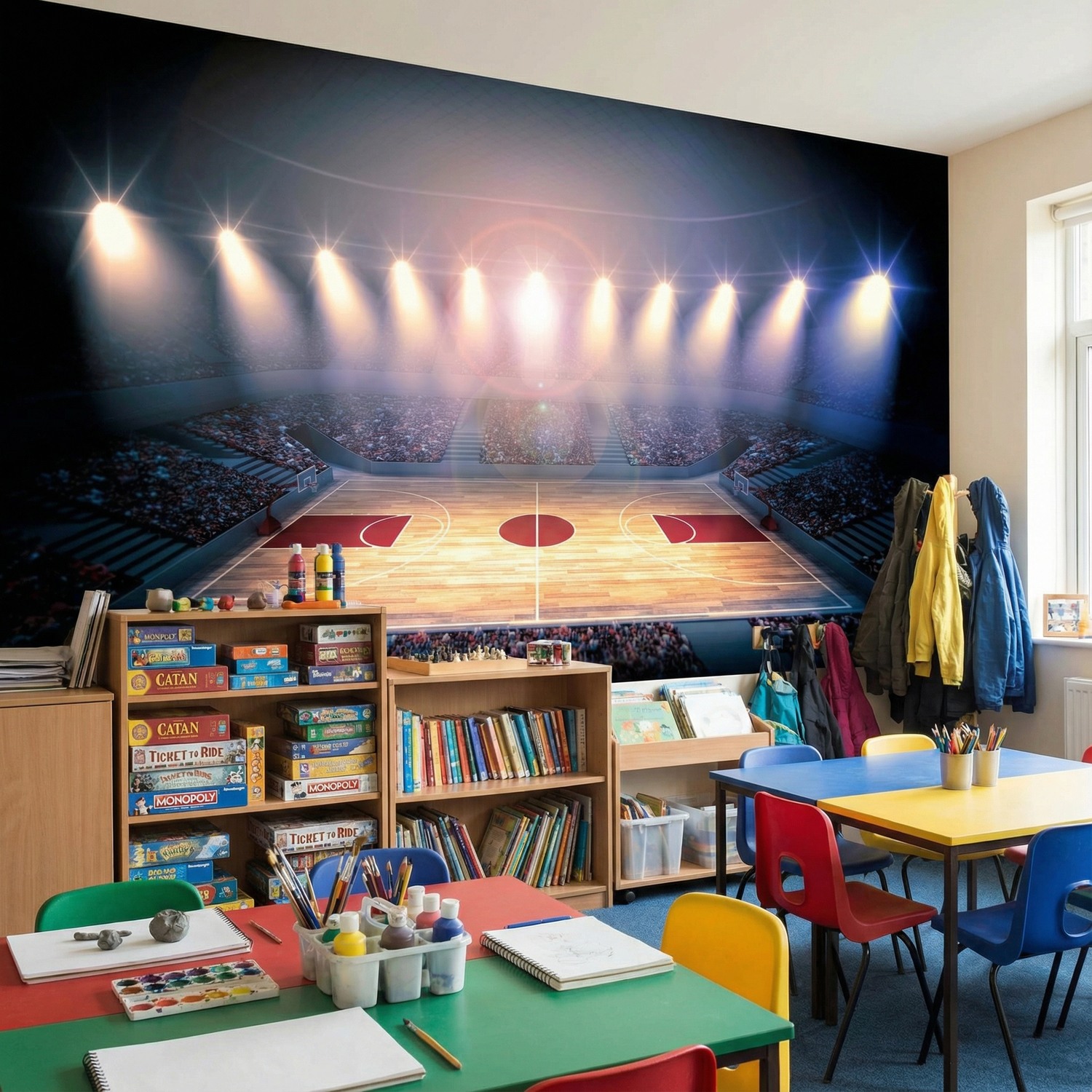 Poster xxl: Terrain de basket-ball