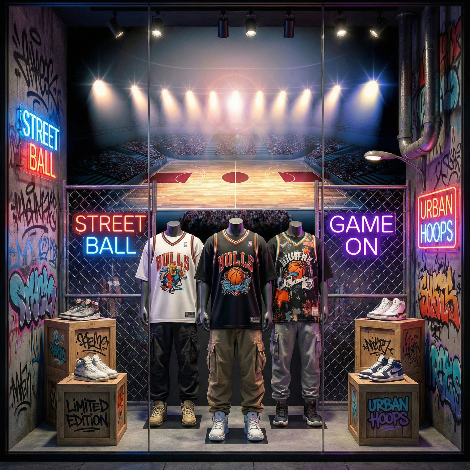 Poster xxl: Terrain de basket-ball