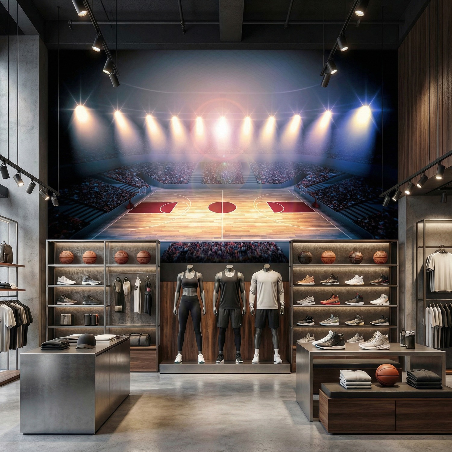 Poster xxl: Terrain de basket-ball