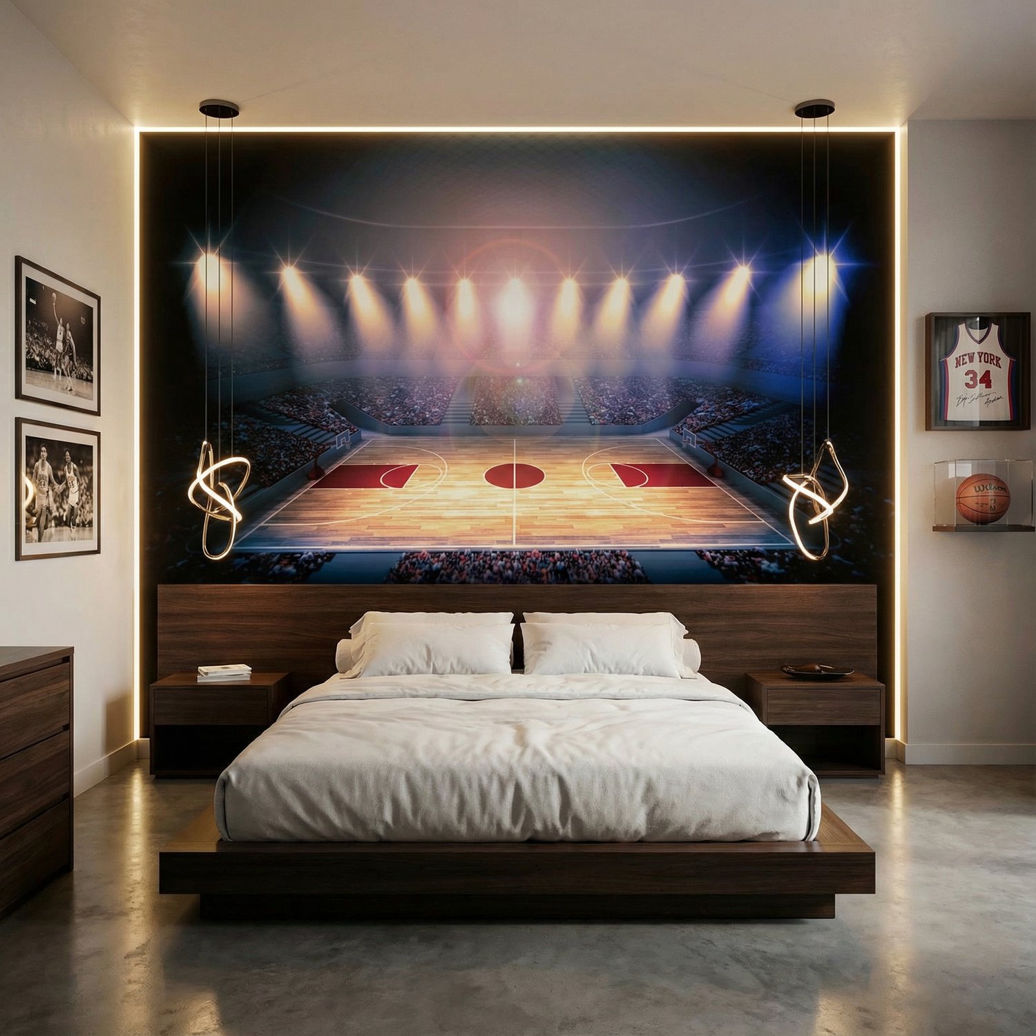 Poster xxl: Terrain de basket-ball