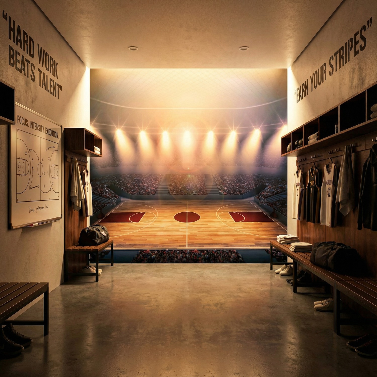 Poster xxl: Terrain de basket-ball