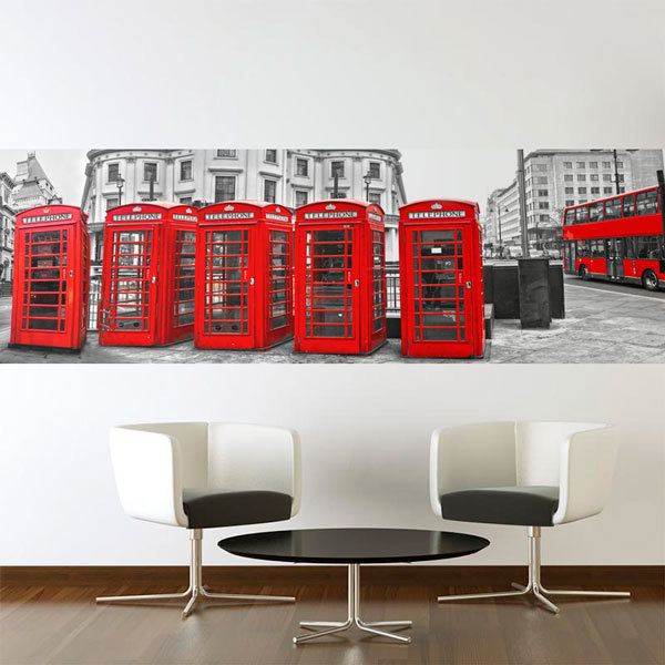 Poster xxl: Cabines et bus londoniens