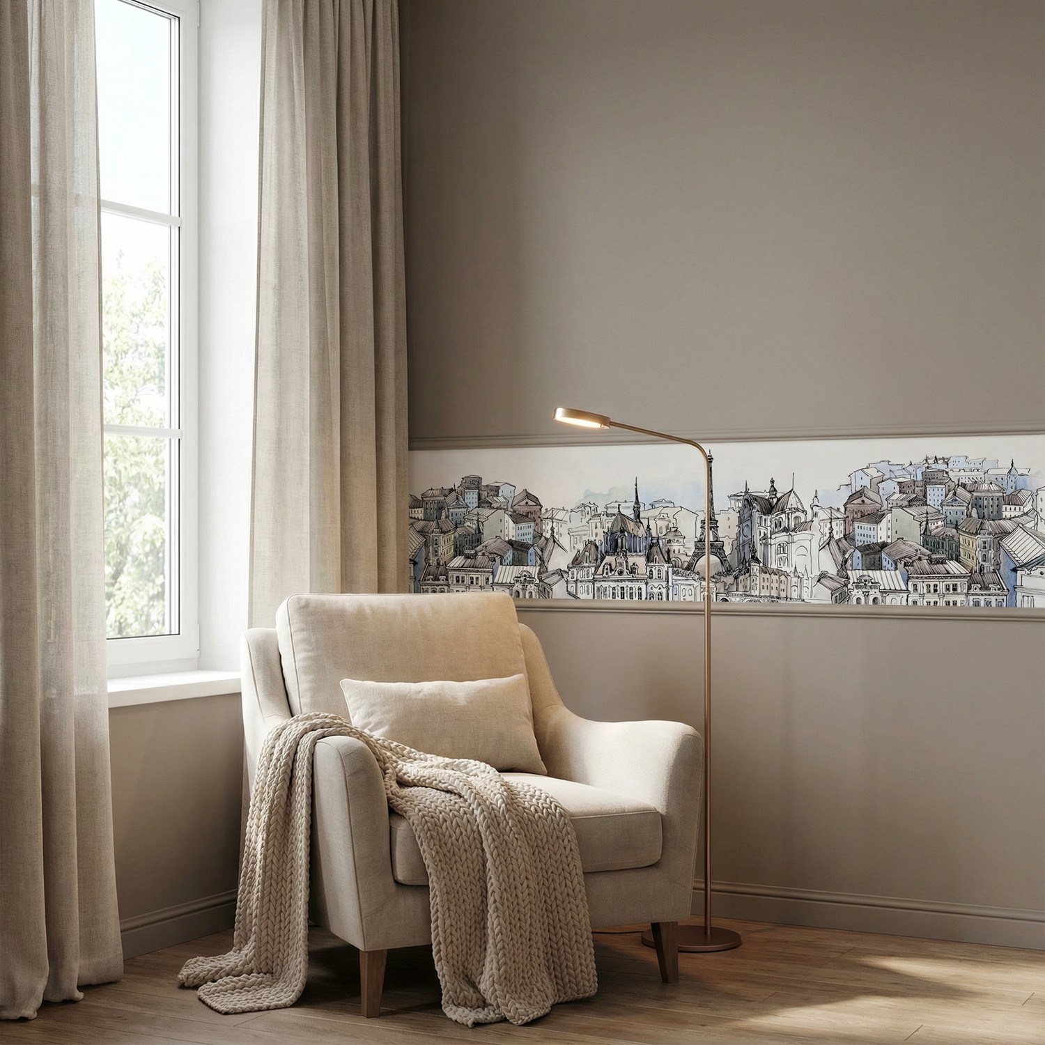 Poster xxl: Dessin de Paris