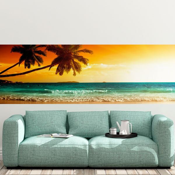 Poster xxl: Coucher de soleil sur la plage