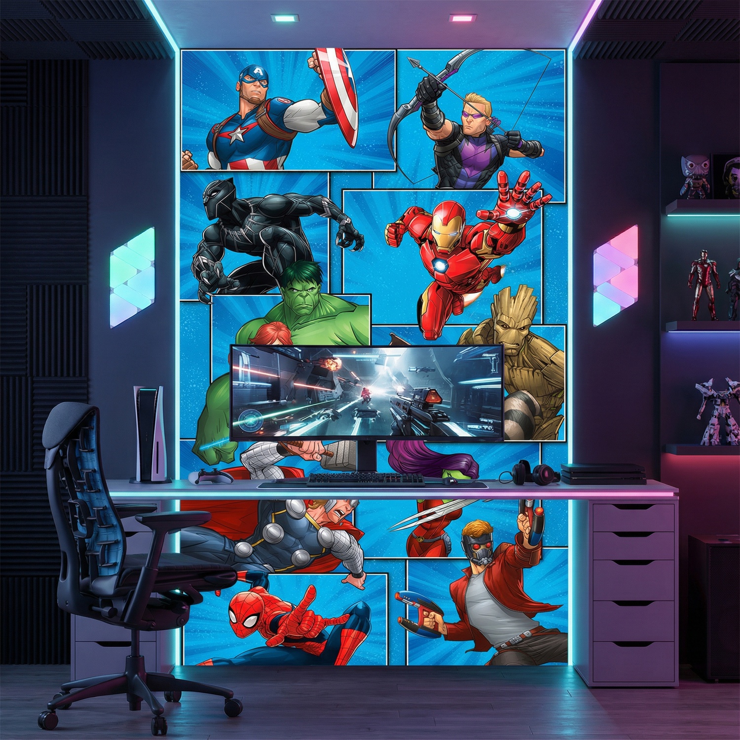 Poster xxl: Dessins Anim&eacute;s sur les Vengeurs