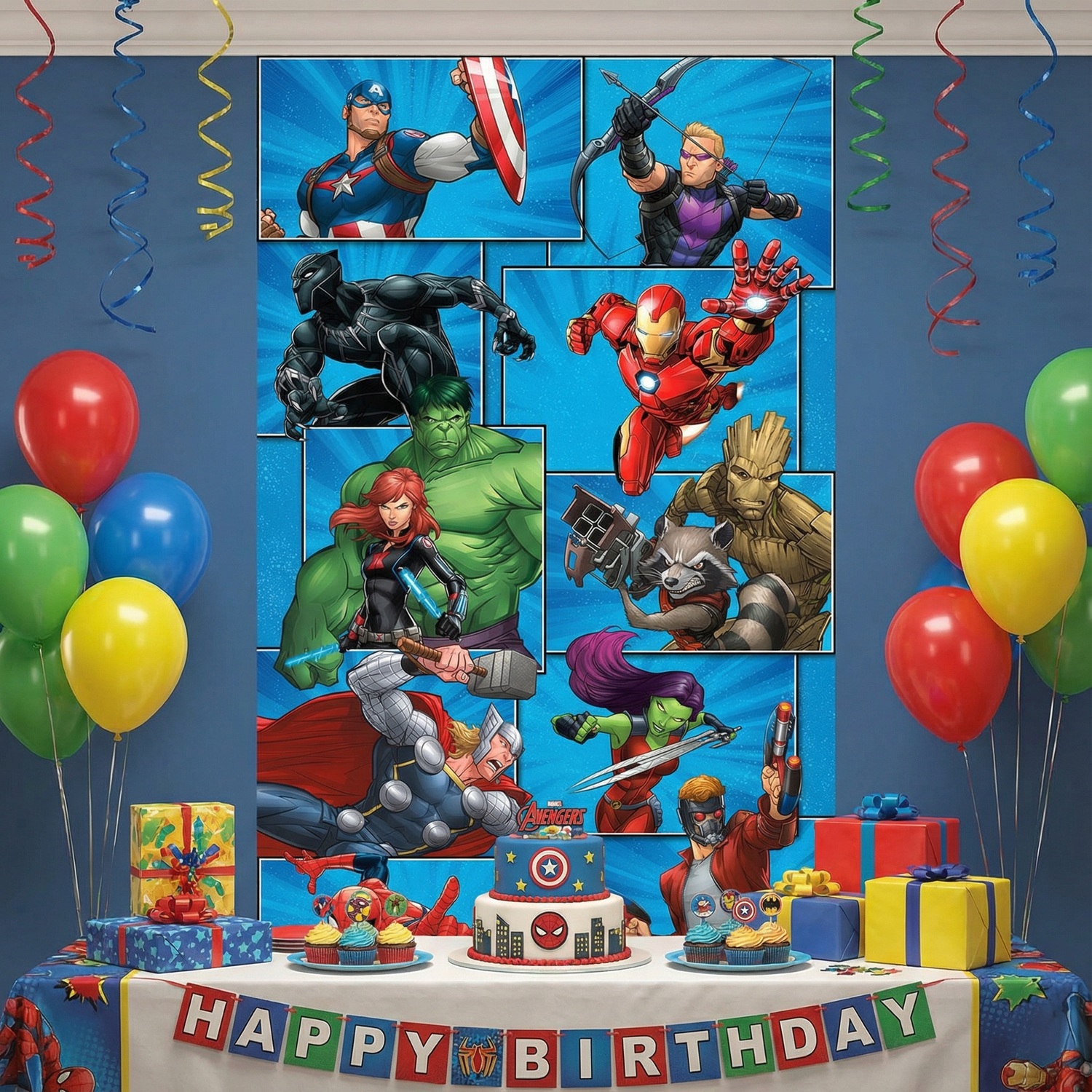 Poster xxl: Dessins Anim&eacute;s sur les Vengeurs